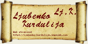 Ljubenko Kurdulija vizit kartica
